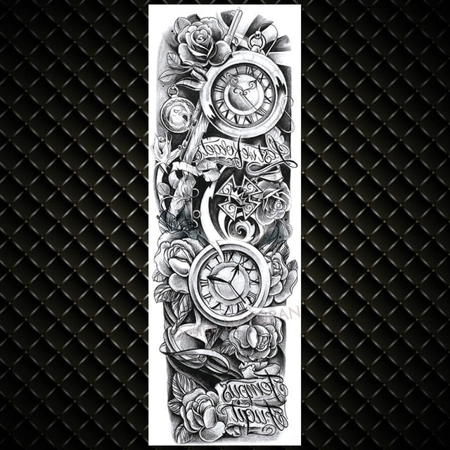 Sexy Full Arm Temporary Tattoos For Men & Women - Authenticblkwidow