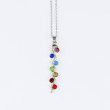 7 Chakra Crystal Beaded Pendant Necklace - Authenticblkwidow