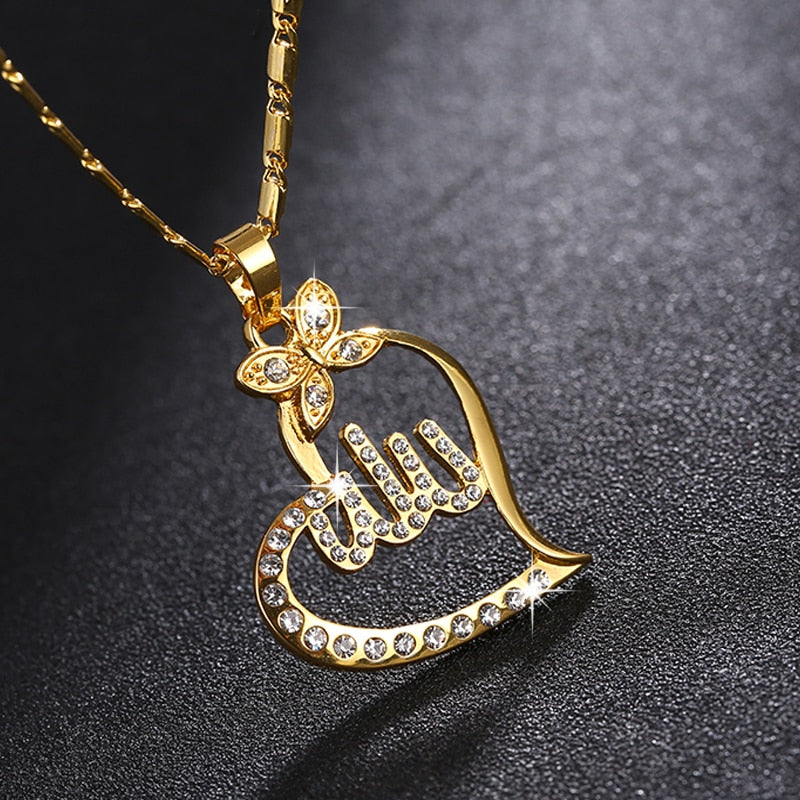 God-Allah Arabic Pendant Chain Necklace - Authenticblkwidow