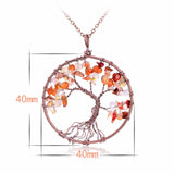 7 Chakra Tree of Life Pendant Necklace - Authenticblkwidow