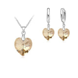 Shining Austrian Crystal Heart Jewelry Set - Authenticblkwidow