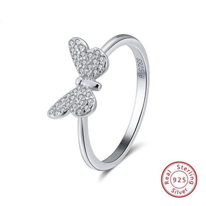 Sterling Silver Butterfly Ring - Authenticblkwidow