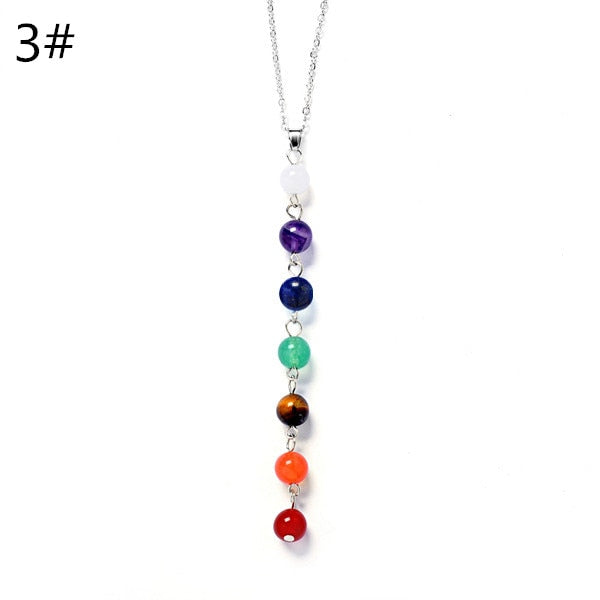 7 Chakra Semi Precious Stone Necklace