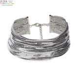 Luxury Metal Short Chain Statement Necklace - Authenticblkwidow