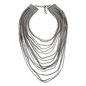 Luxury Long Metal Choker Necklace - Authenticblkwidow