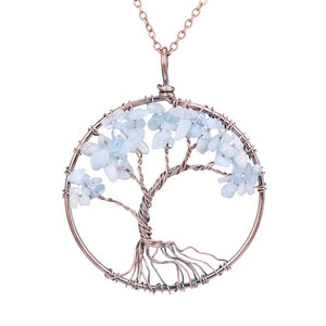 7 Chakra Tree of Life Pendant Necklace - Authenticblkwidow