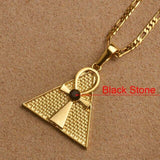 Egyptian Ankh & Pyramid Pendant Necklace - Authenticblkwidow