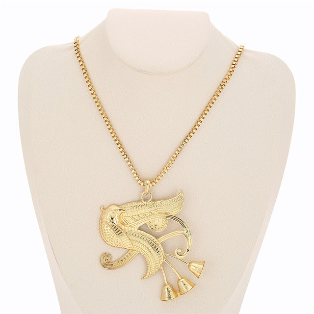 Goddess Isis Gold Pendant Necklace - Authenticblkwidow